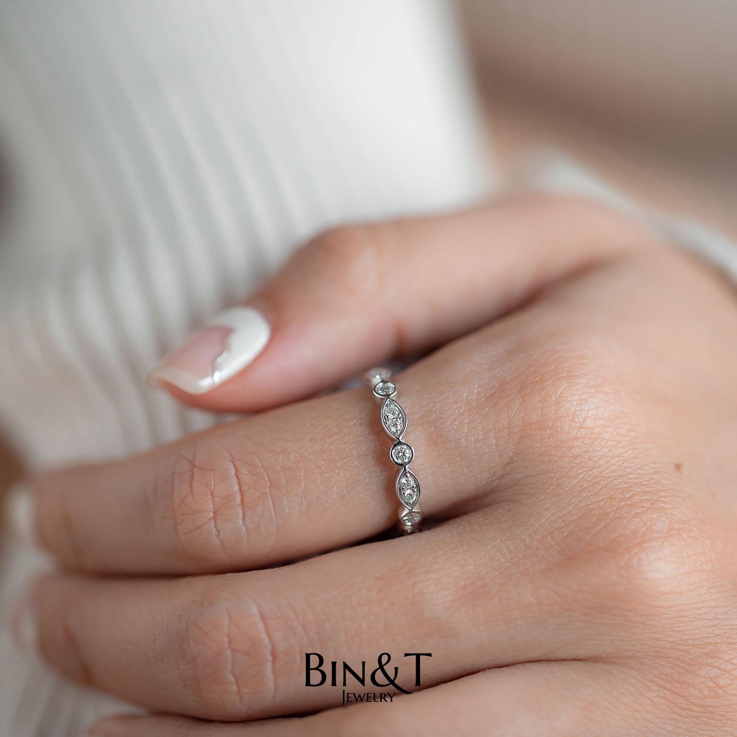 Full Round n' Marquise Eternity Ring