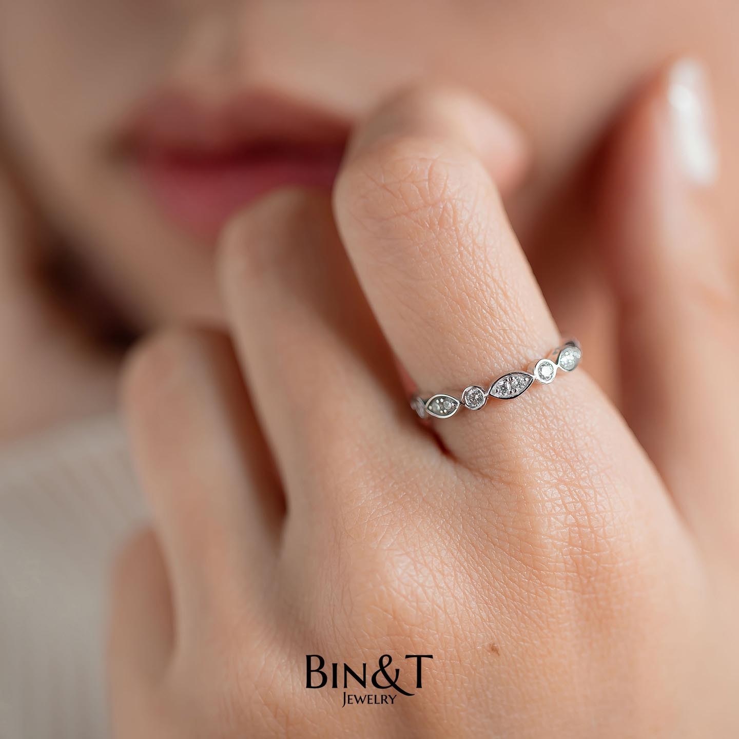 Full Round n' Marquise Eternity Ring