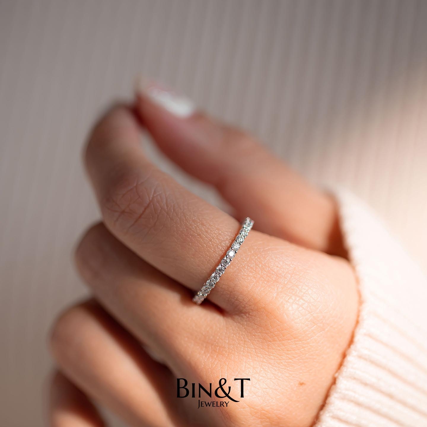 Full Slim Pave Eternity Ring