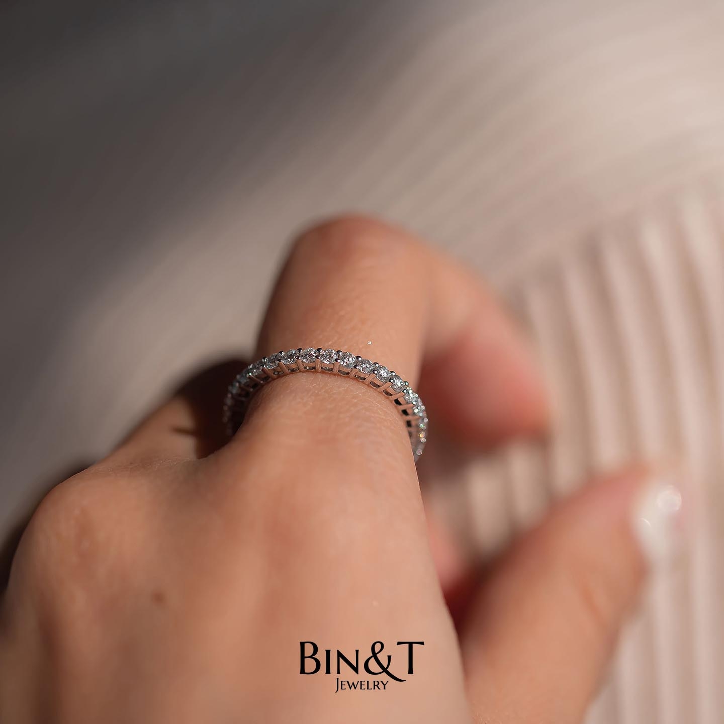 Full Slim Pave Eternity Ring