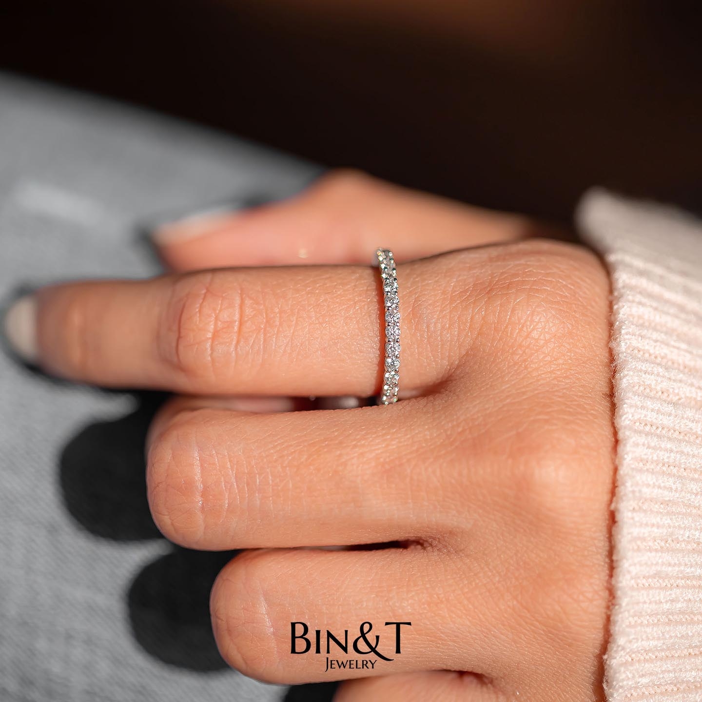 Full Slim Pave Eternity Ring