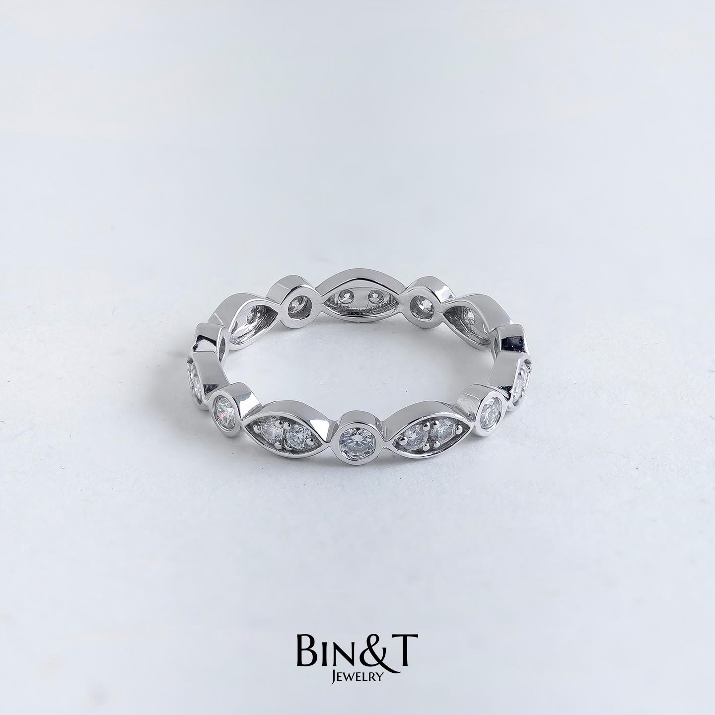 Full Round n' Marquise Eternity Ring
