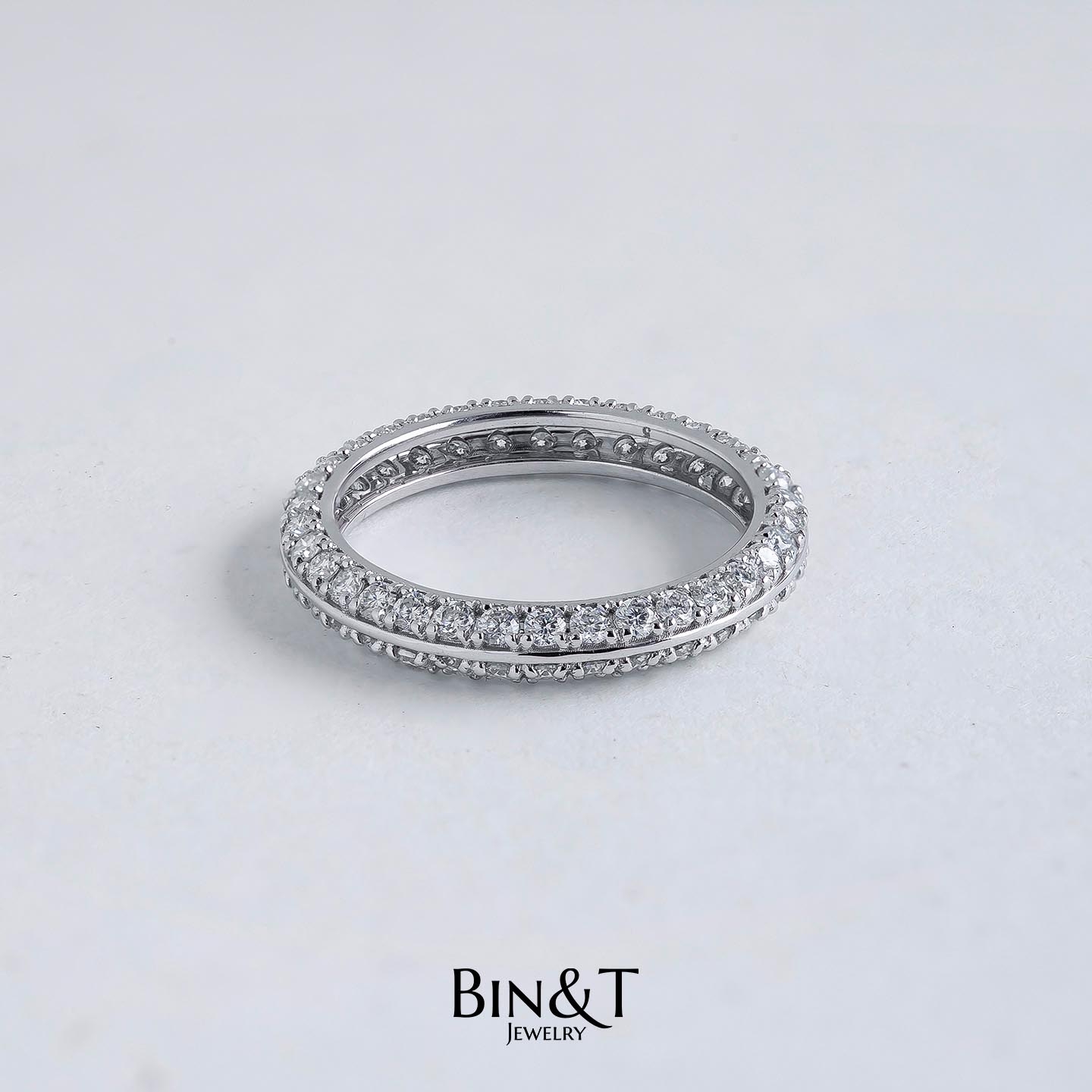 Full Dual Pave Eternity Ring