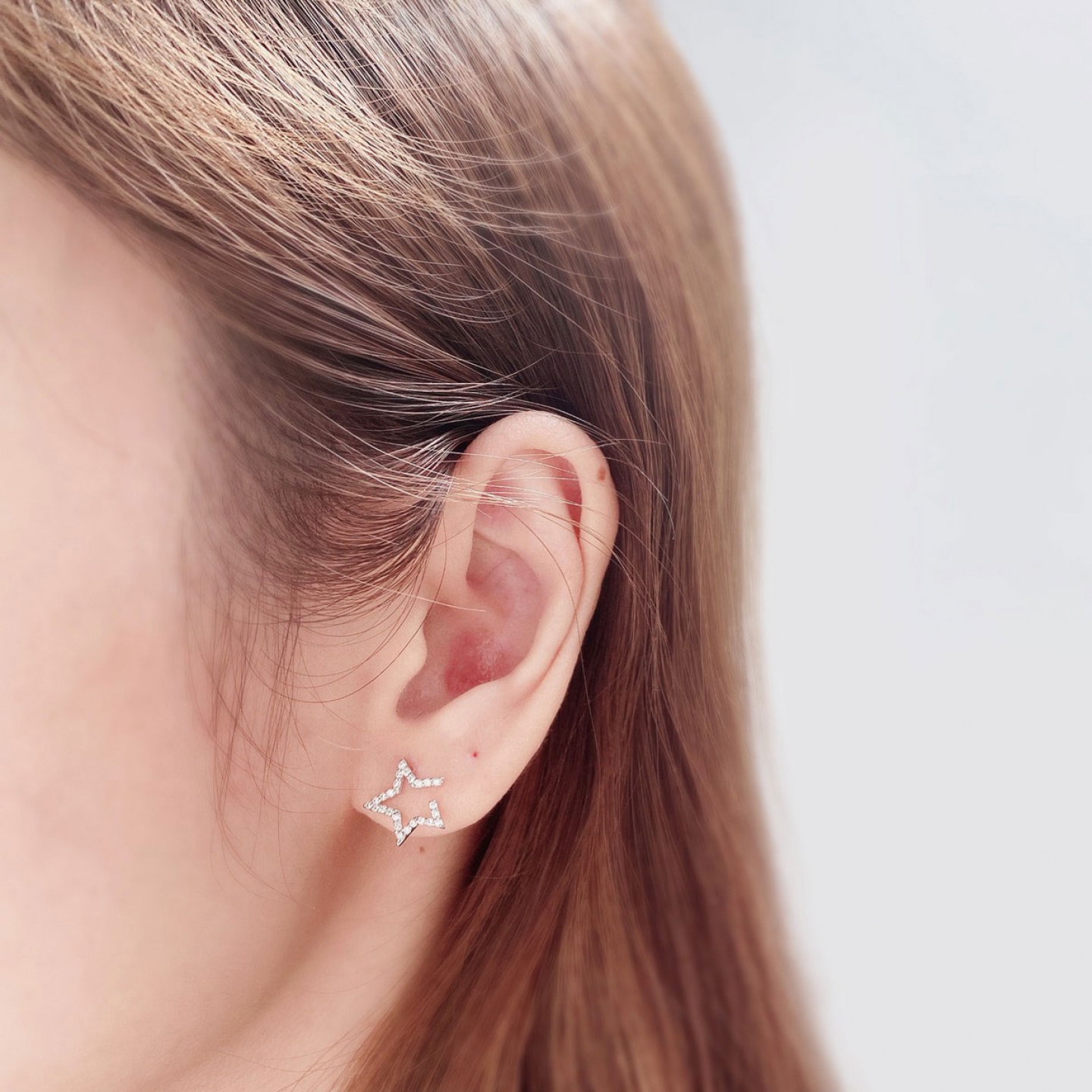 Pave Star Earings